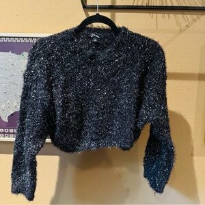 Art Class Women's Black Fuzzy Sweater. Crop. New. Never worn.
